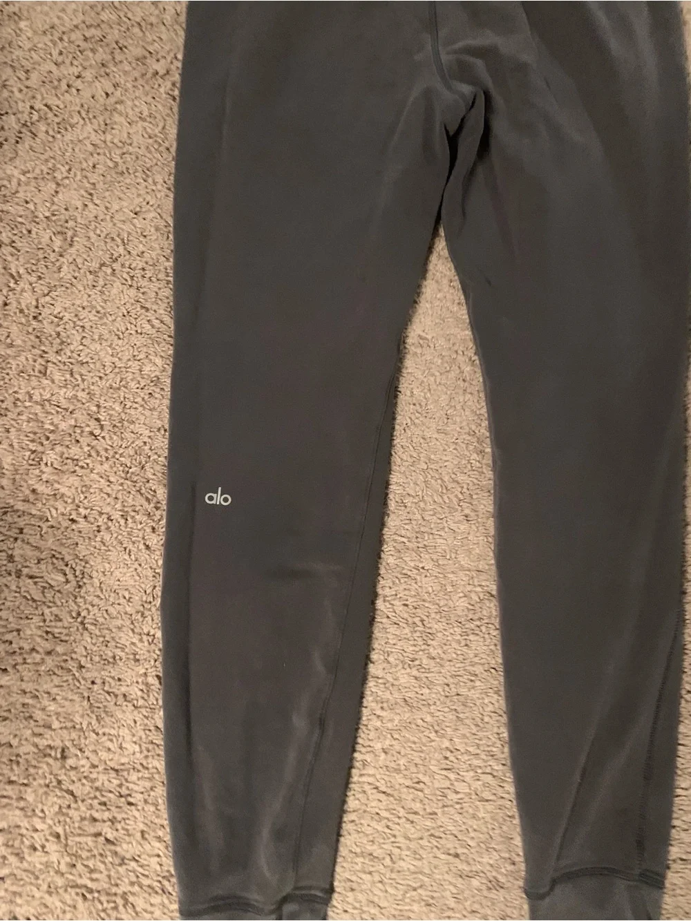 ALO Yoga Urban Moto Sweatpants Joggers Grey Anthracite Large